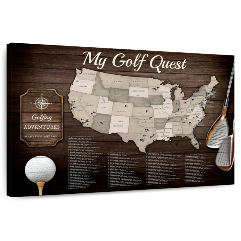 Golf Push Pin Hobby Milstead III, 16" H x 24" W