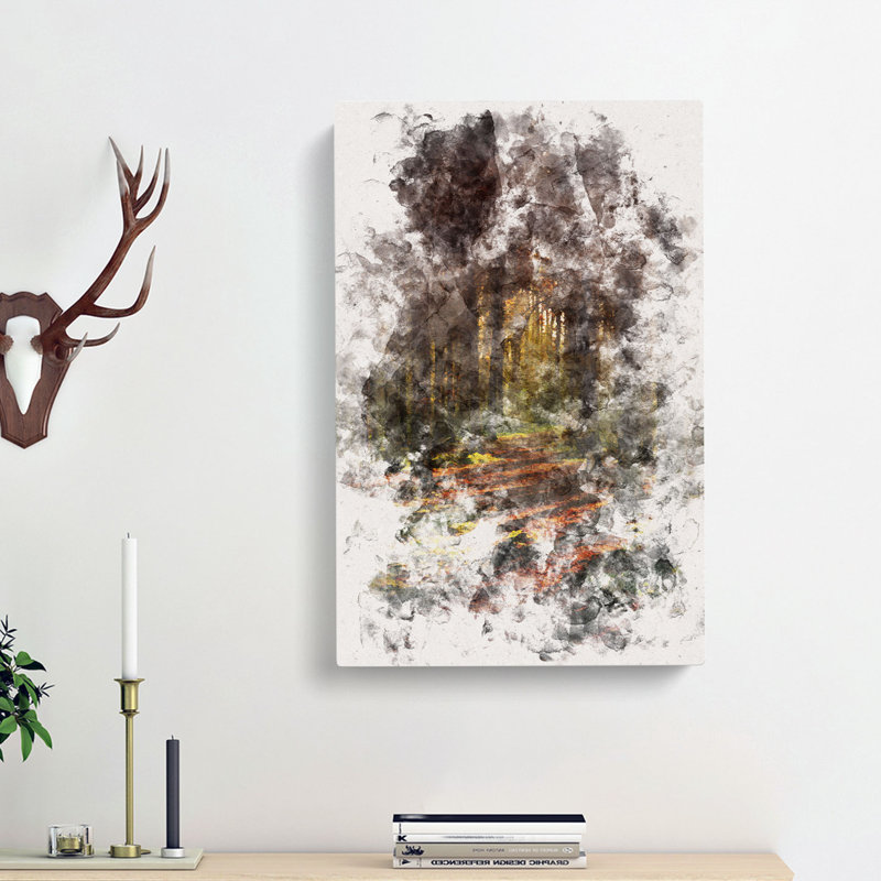 Walking Through an Autumn Forest - Wrapped Canvas, 50cm H x 35cm W x 3cm D