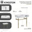 Lavabo console en laiton massif 36 pouces avec pieds en acier inoxydable Kingston (8 pouces, 3 trous) Kingston-114103755