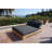Teak Double Reclining Teak Chaise Lounge with Cushion-946479529