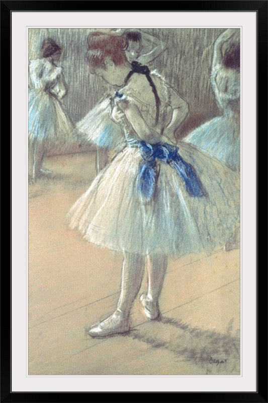 Edgar Degas " Dancer " by Edgar Degas, 27" H x 20" W x 1" D, Black Framed