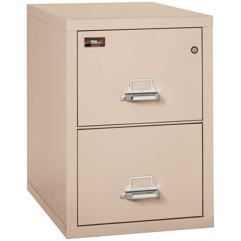 Fireproof 19'' Wide 4 -Drawer Steel File Cabinet, 18.91"W, Champagne E-Lock