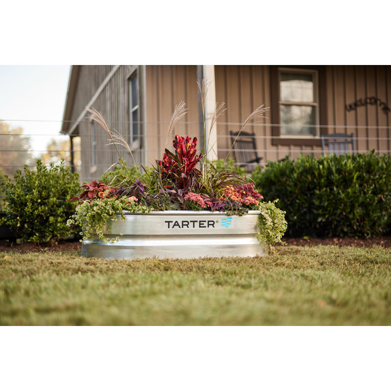 Pot à fleurs surélevé ovale en acier peint, H 12 po x l 48 po x P 24 po
