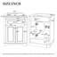  Meuble-lavabo simple 24 po, meuble-lavabo intégré en céramique avec 2 portes et tiroir coulissant, meuble de rangement peu encombrant pour la salle de bain-198402176