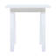 Table d'appoint rectangulaire en bois d'acacia en polyuréthane blanc, table de bout rectangulaire résistante aux intempéries pour le patio, le jardin, la pelouse et le salon