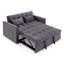 Canapé-lit polyvalent en velours pliable 54,33 po - 3 positions réglables avec 2 coussins moelleux-1964076363