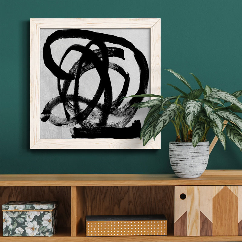 Paris minuit - Peinture sur toile encadrée, Toile avec cadre blanc patiné, H 17 po x l 17 po x P 1,5 po