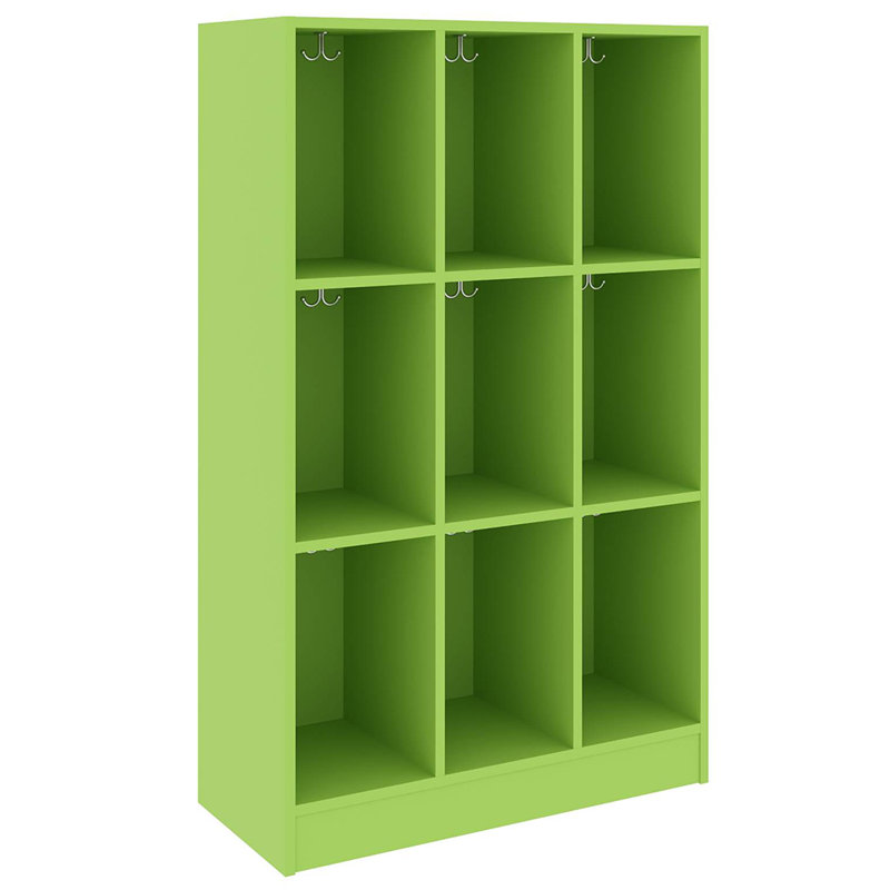 Armoire de rangement pour salle de classe triple à neuf compartiments, Îlot, H 72 po x l 36 po x P 17 po