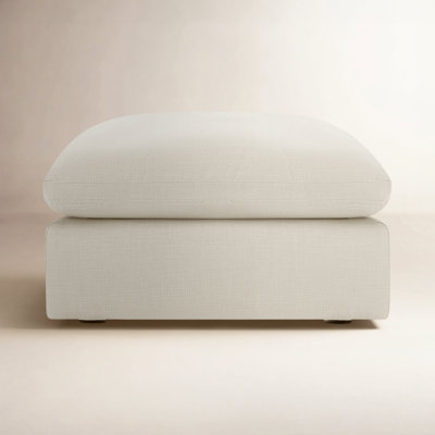Asher 39" Linen Upholstered Ottoman