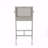 Set Of 2 Outdoor Patio Barstools, Grey Mesh Fabric With Rust-Proof Aluminum Frame
