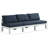 Kylis 90'' Wide Aluminum Patio Sofa with Cushions-61209855-61209854