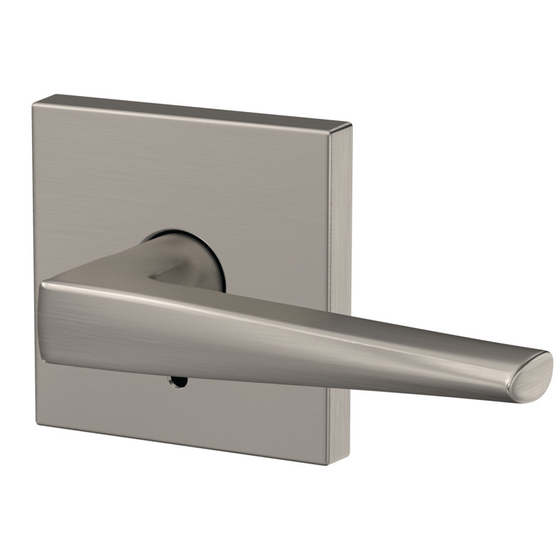 Custom Eller Hall-Closet and Bed-Bath Lever with Collins Trim, Satin Nickel