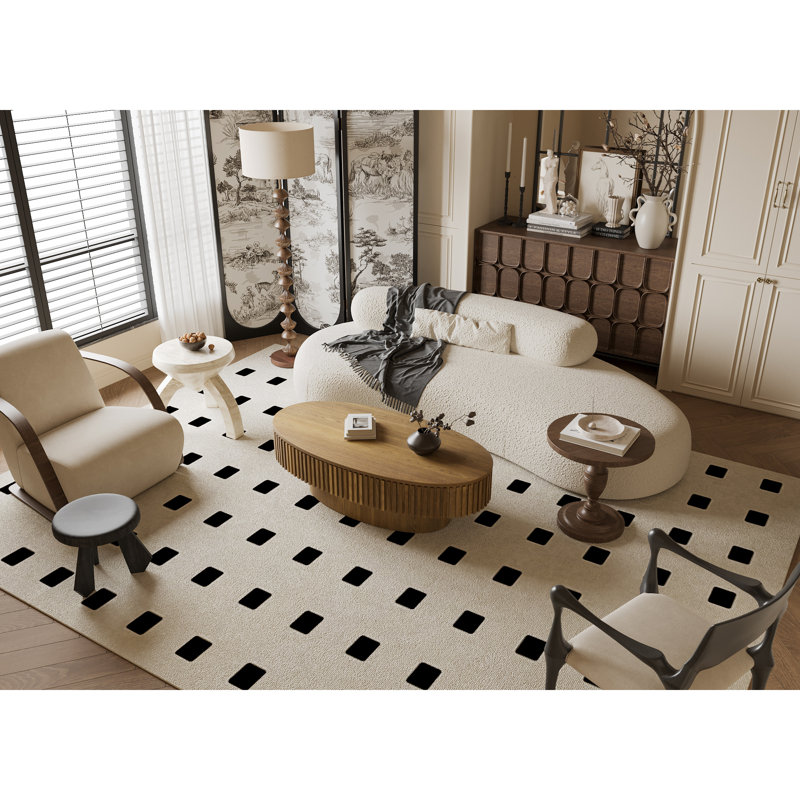 Table basse ovale moderne avec placage en bois massif