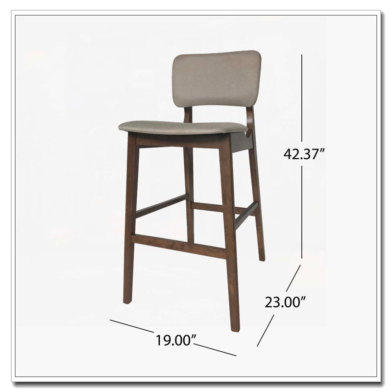 Chaises de bar, îlots de cuisine rembourrés, Gris