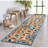 Dickenson Cabo Floral Machine Made Power Loom Polypropylene Indoor Area Rug in Gold/Orange/Blue-70374732