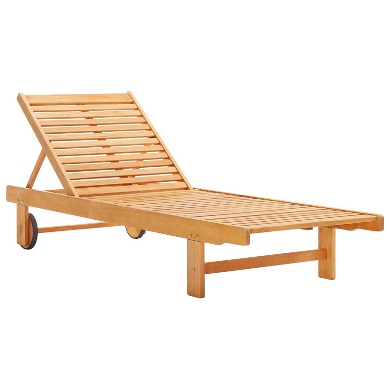 Chaise longue d'extérieur en bois eucalyptus Hatteras par Modway
