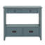 Console bleue 36 po avec 4 tiroirs et tablette de rangement pour chambre à coucher 36 po