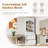 Modern 83.7inch High Kitchen Pantry, Freestanding Tall Kitchen Hutch with Faux Marble Top, Display Cupboard Cabinet with 5 Storage Drawers and Adjustable Shelf, White-541620734