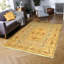 Savonnerie Wool Oriental Area Rug in Beige