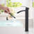 Black Bathroom Faucet, Brushed Black  Faucet For Bathroom Sink, Black Single Hole Bathroom Faucet Modern Single Handle Vanity Basin Faucet