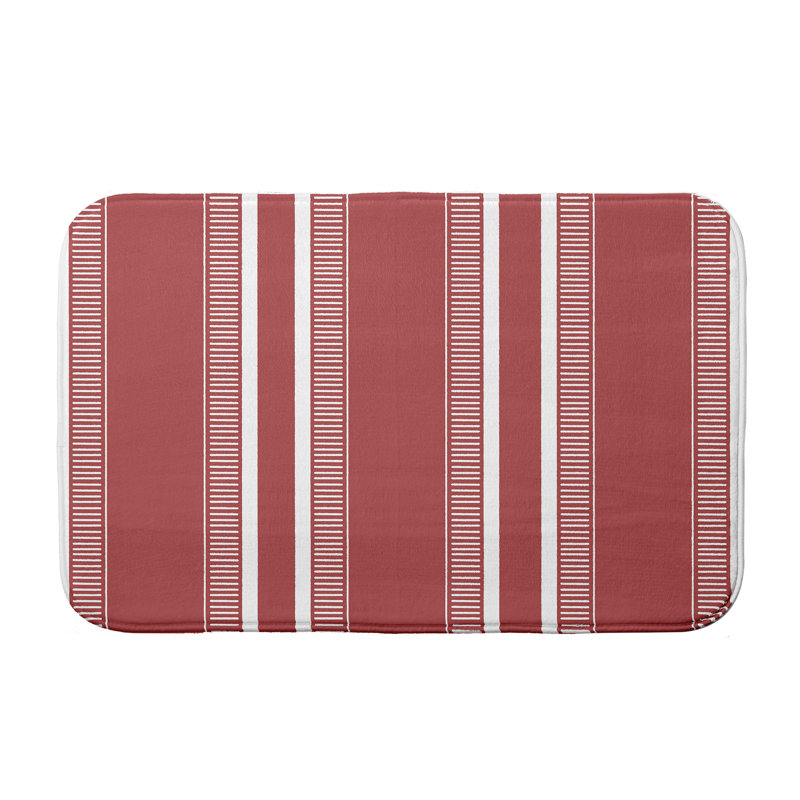 Tapis de bain Josephine, l 34 po x L 21 po, Rouge