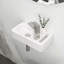 Lavabo de salle de bain mural rectangulaire en céramique blanche 15,75 x 8,69 pouces avec trou de robinet simple