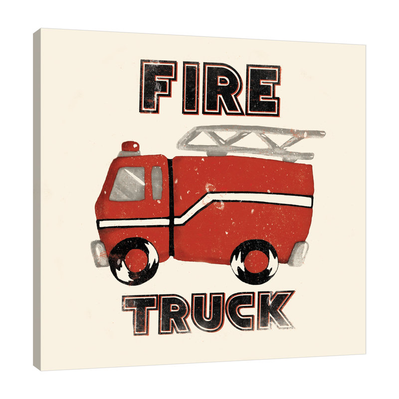«Fire Truck», toile tendue par Jace Gray, H 18 po x l 18 po x P 1,5 po