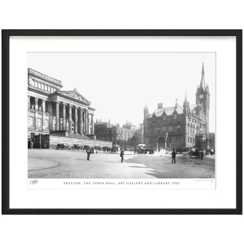 Preston, The Town Hall, Art Gallery And Library 1903 - Single Picture Frame Print, 60cm H x 80cm W x 2.3cm D