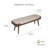 Danforth Solid Wood Bench with Upholstered Cushion Seat