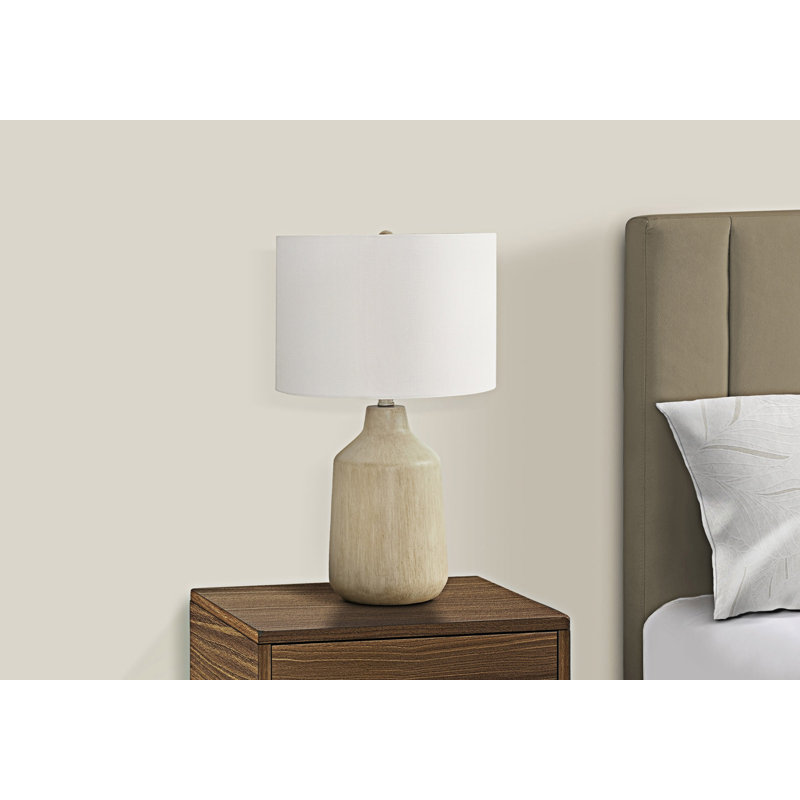 Concrete Table Lamp, Beige, Ivory