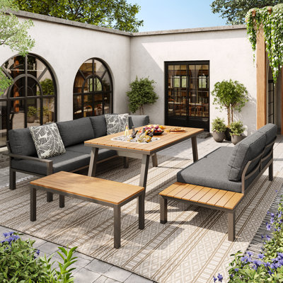 7 - Person Patio Dining Set with Rectangular Table