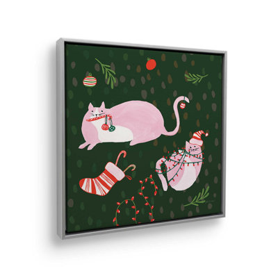 «Mischief Kitty Christmas V» par Yvette St. Amant, reproduction d'art sur toile