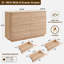 Commode double à 8 tiroirs de 52 po de hauteur avec commode haute en bois-811097157