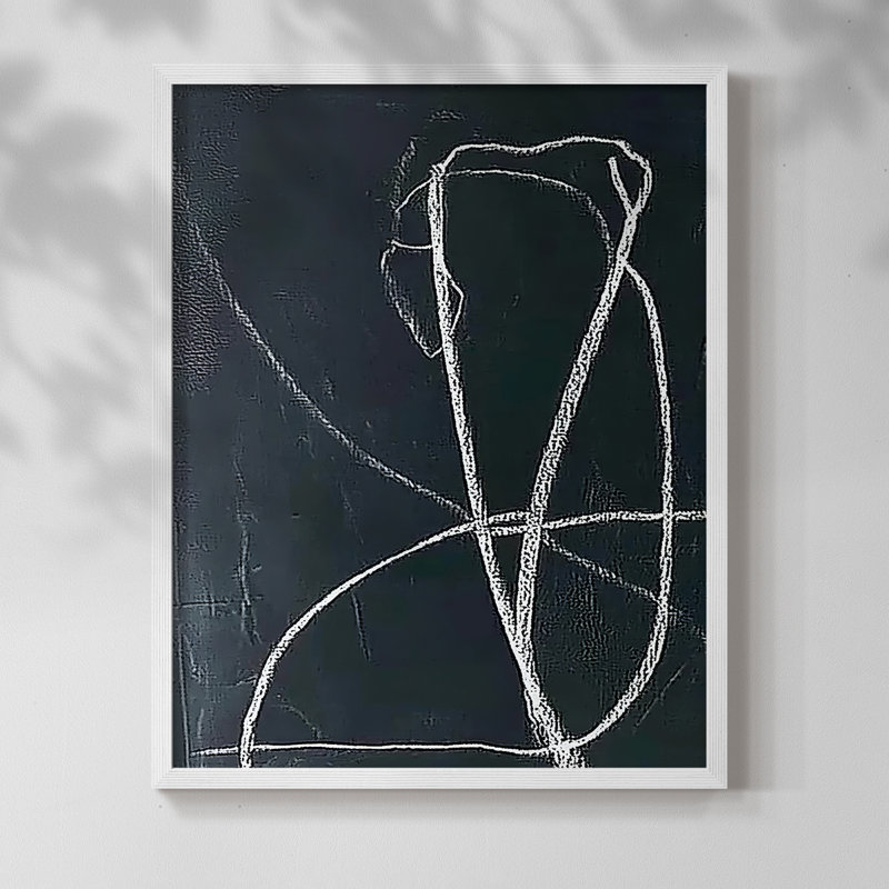 "ABSTRACT Series DCVI" par J Paul, Blanc / Blanc, H 11 po x l 9 po