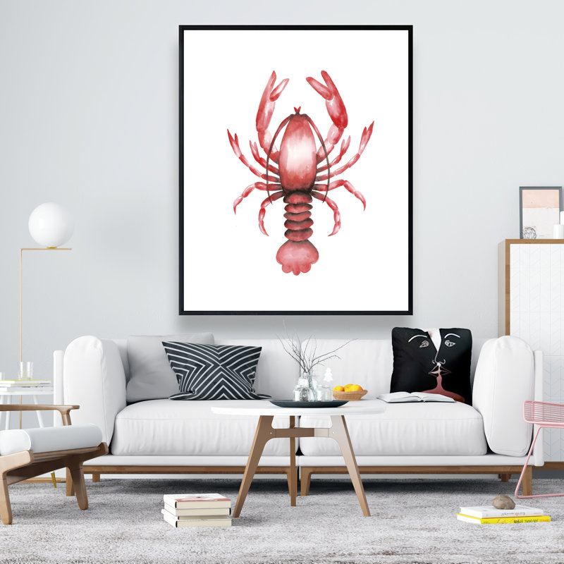 Homard - Toile encadrée bord de mer pour décoration intérieure | Art