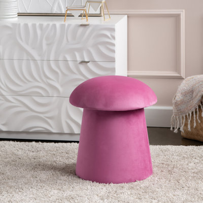 Velvet Mushroom Ottoman W/ Storage