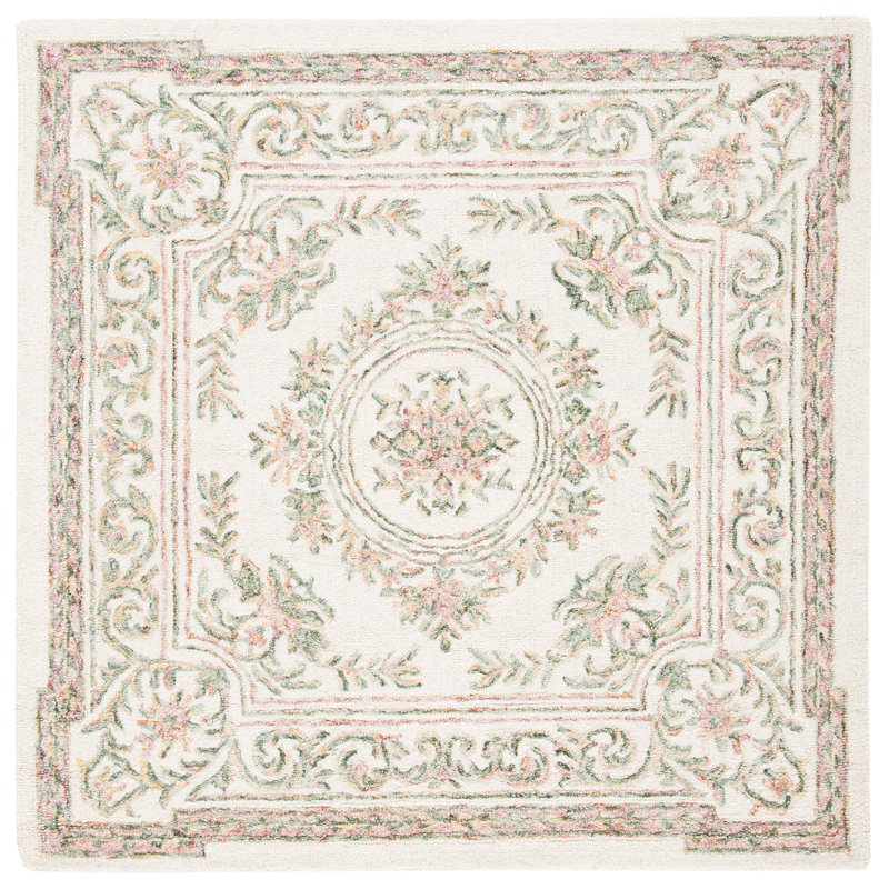 Enid Hand Tufted Wool Oriental Rug, Square 5'