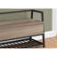 Bench, Entryway, Hallway, Storage, 42" Rectangular, Laminate, Black Metal, Contemporary, Modern-1857276192