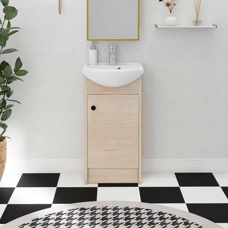 Lenay 18'' Single Bathroom Vanity with Ceramic Top