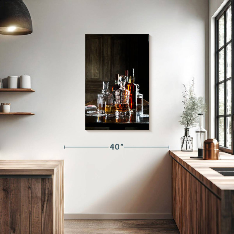 Whiskey Crystal Decanters, 36" H x 24" W