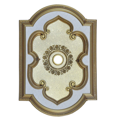 Médaillon de plafond ovale rectangulaire