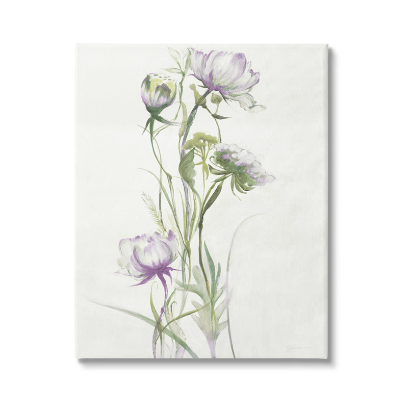 «Classic Budding Flower Blossoms» par Liz Jardine, impression sur toile tendue, H 40 po x l 30 po x P 1,5 po