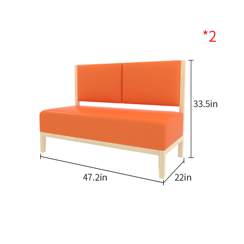 Nordic Simple Cafe Bookstore Restaurant Bench Faux Leather Upholstered Bench