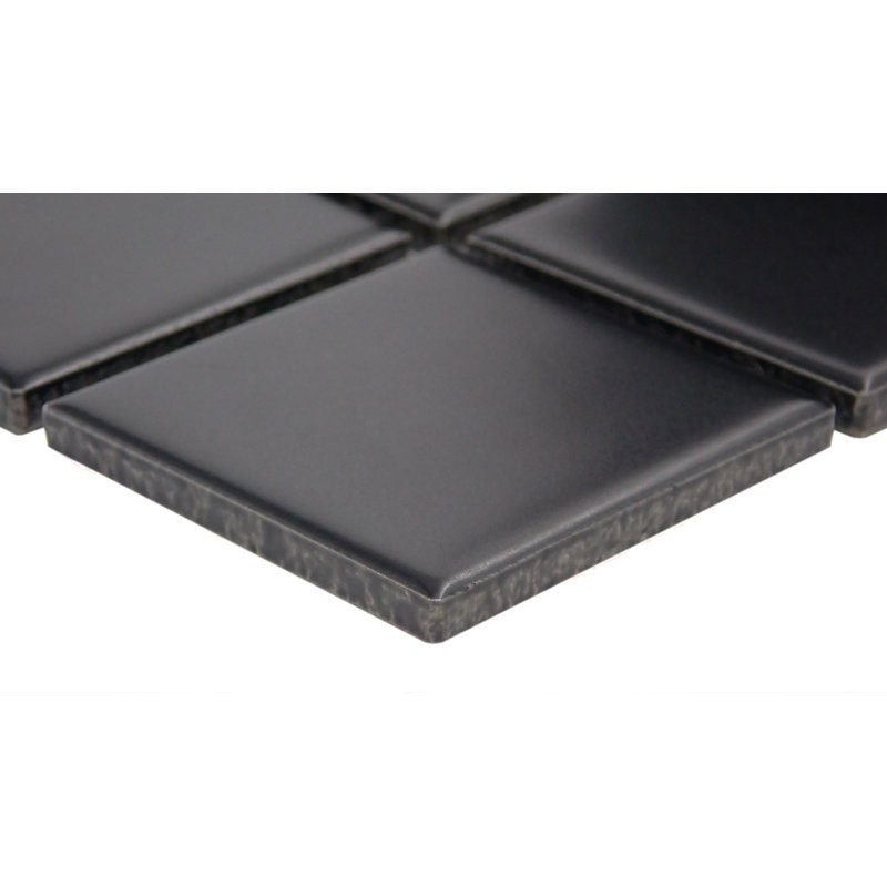 Catch ™ noir 12 po X 12 po Carreau de plancher et de mur en porcelaine matte (19,76 pieds carrés / caisse)