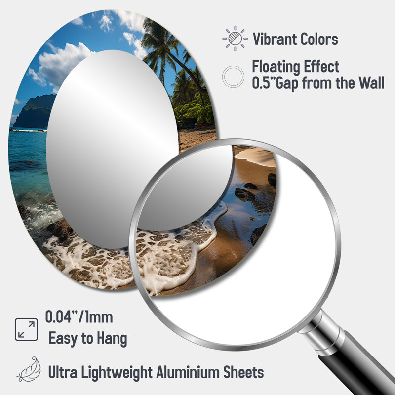Miroir mural Aloha Tropical Dreamscape II - Coastal, 40 po x 30 po