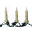 Kurt Adler Indoor UL 10-Light Clip-On White Candles Light Set, 9ft