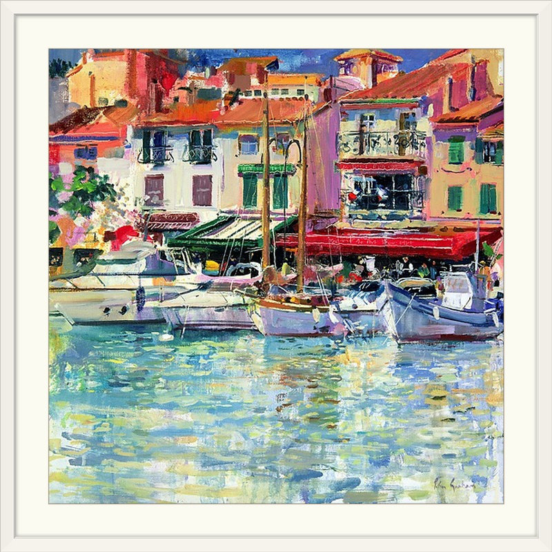 «Anjuman Mirabeau» par Peter Graham, reproduction d'art, H 20" x l 20" x P 1", Cadre blanc