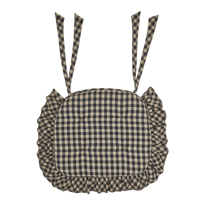 Outdoor 2.5'' Chair Pad, Black/White