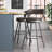 Nicks Swivel Upholstered Faux Leather Counter Stool-248448587-248448588