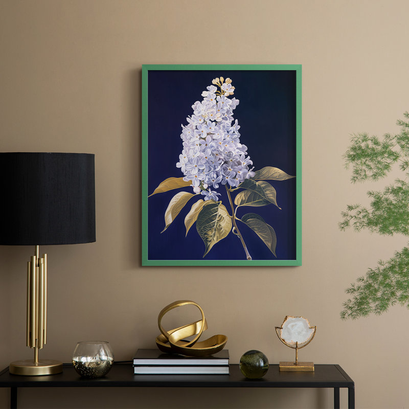 Série FLORAL CLxxix - reproduction encadrée de qualité supérieure - prête à être accrochée - aucun clou requis, Vert